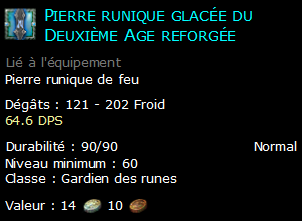 Pierre runique glacée du Deuxième Age reforgée